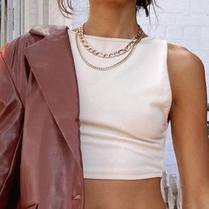Princess Polly Tan Crop Top | NWOT